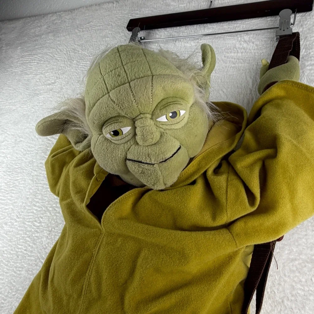 Disney Parks Yoda Plush Backpack Kids OS Star Wars Jedi Master Green Brown